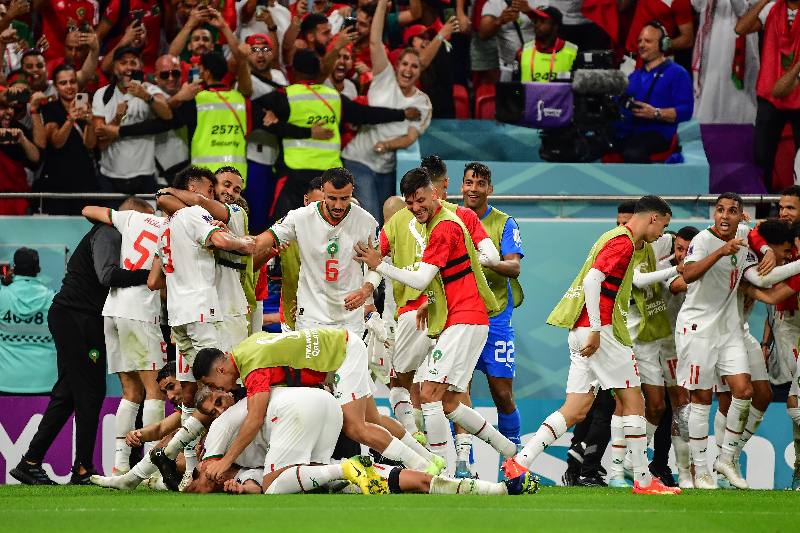 Marruecos en festejo de gol
