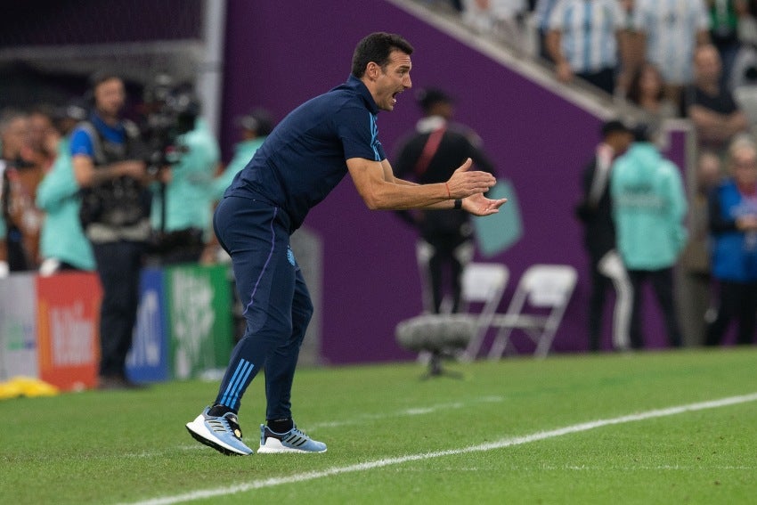Lionel Scaloni en Qatar 2022 con Argentina