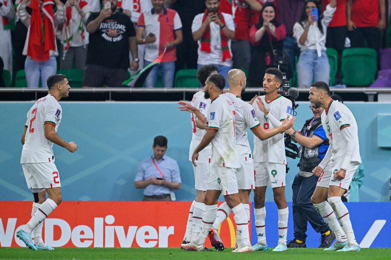 Marruecos en festejo de gol