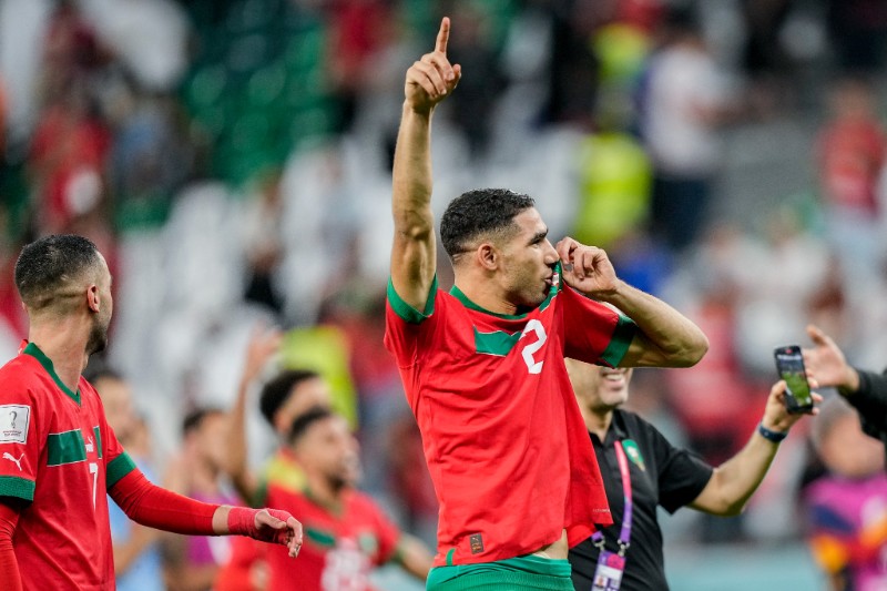  Achraf Hakimi en festejo de gol