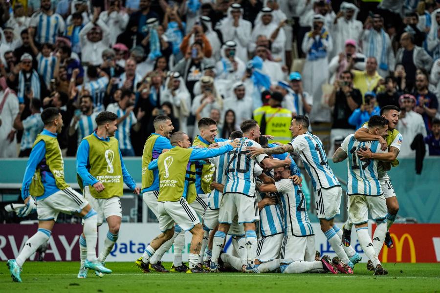Argentina festejando su pase a Semifinales