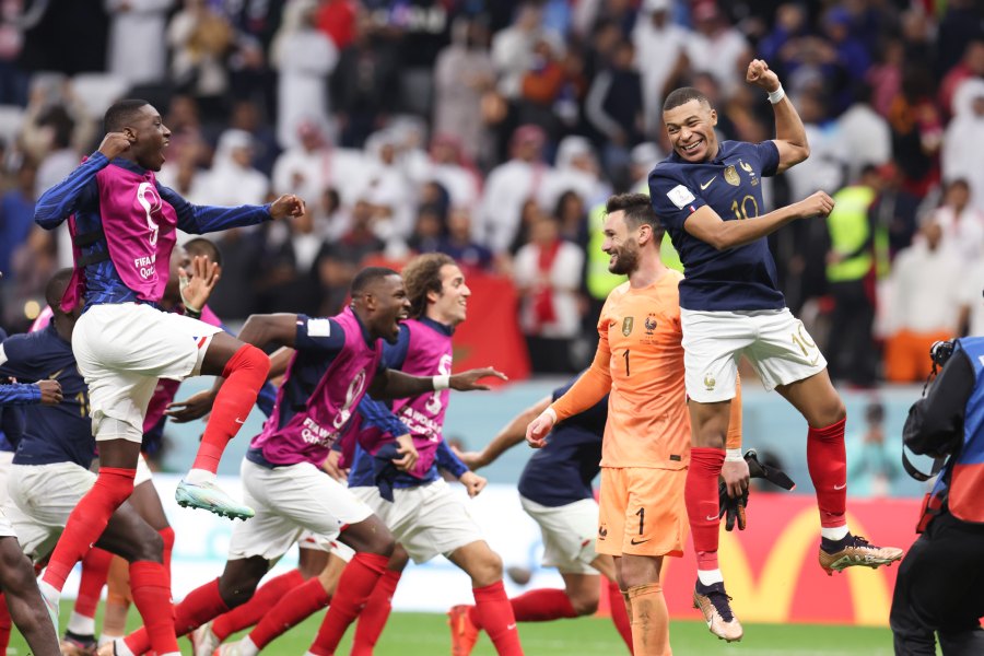 Francia celebrando su pase a la Semifinal