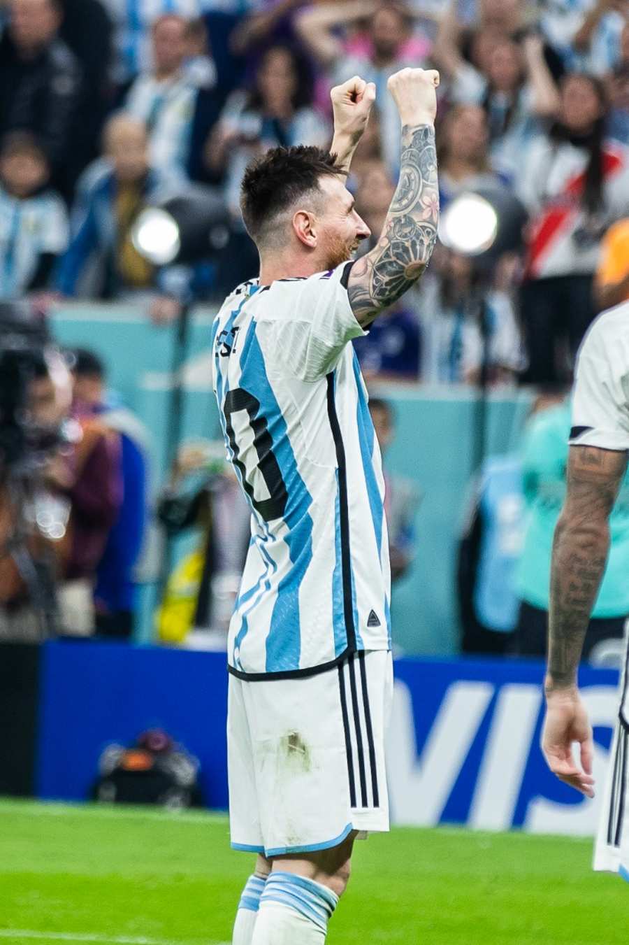 Lionel Messi al finalizar el partido ante Croacia