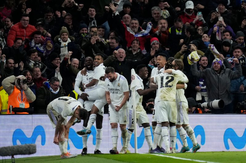 Real Madrid en festejo de gol