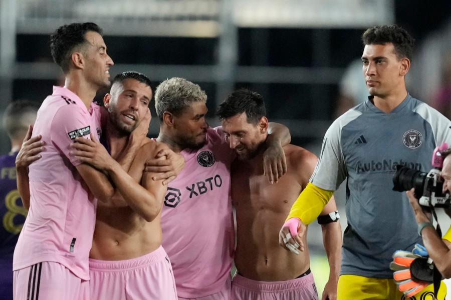 Messi, Busquets, Alba y Martínez en el Inter Miami
