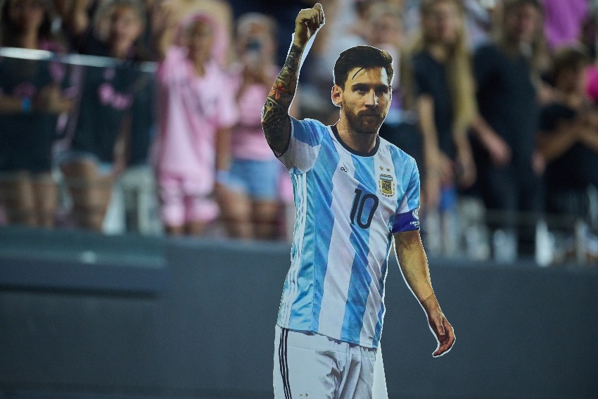 Pancarta de Messi en Leagues Cup