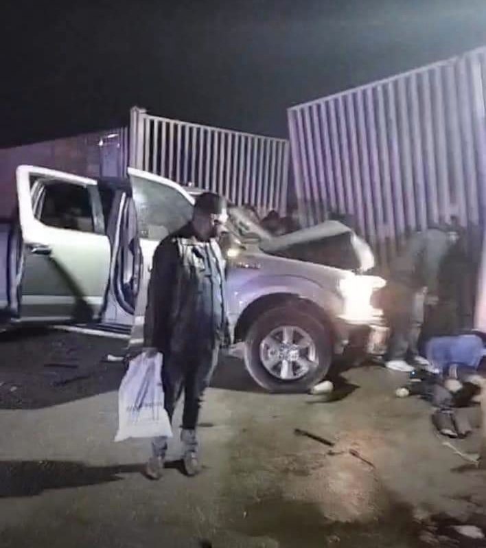 Camioneta que atropelló a los aficionados de Rayados