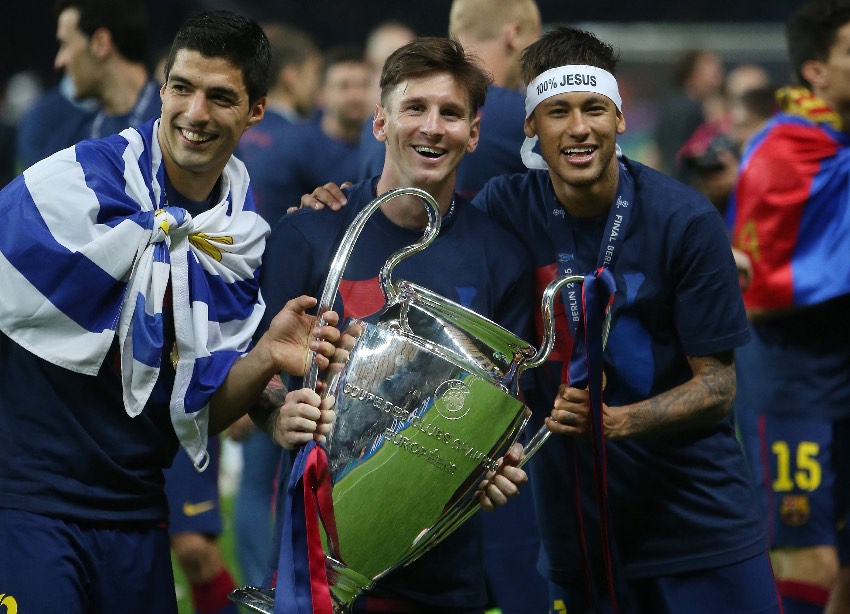 MSN cuando ganaron la Champions League de 2015