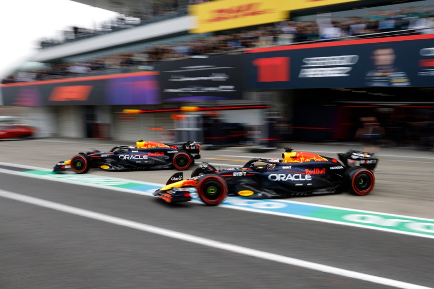 Los autos de los dos volantes de Red Bull 
