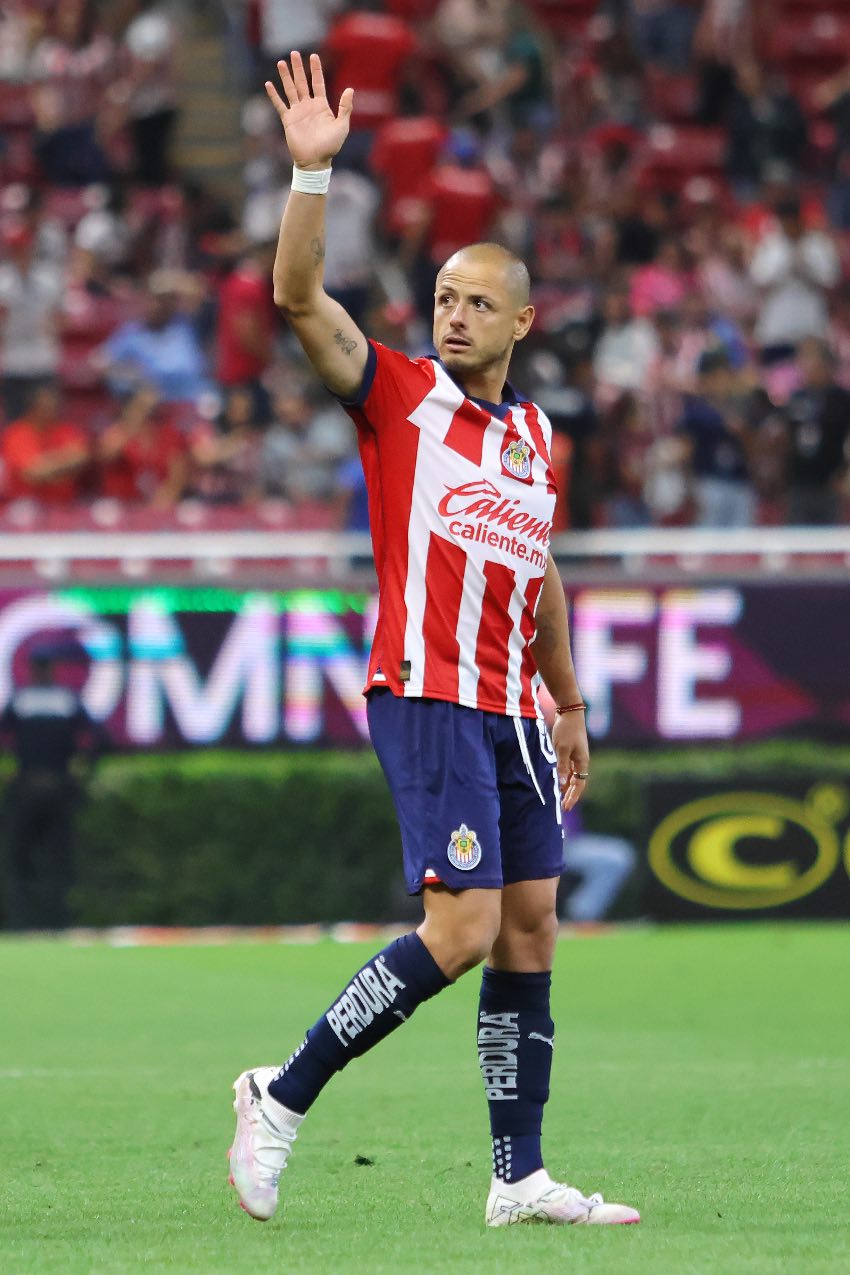 'Chicharito' Hernández tras su gol ante Puebla