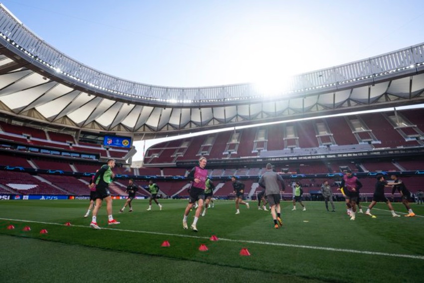 Dortmundo en entrenamiento en Madrid