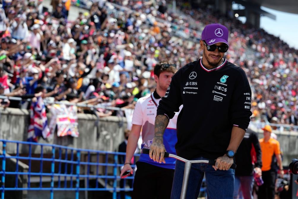Hamilton durante el Gran Premio de Japón