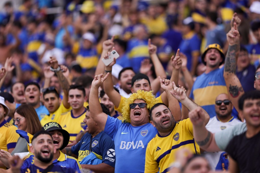 Afición de Boca Juniors en el Estadio Mario Alberto Kempes