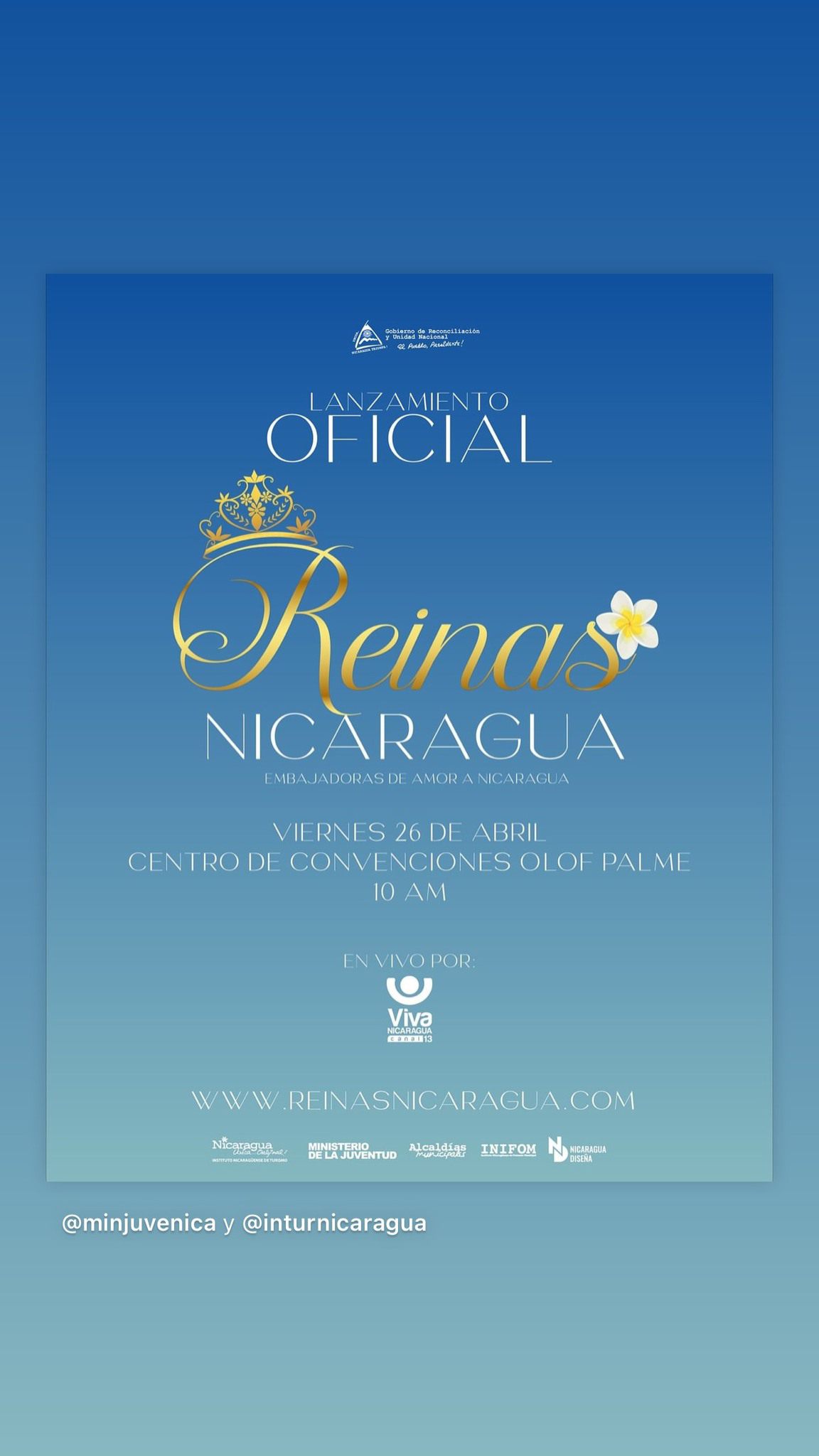 Hoy fue el lanzamiento oficial de 'Reinas Nicaragua'