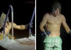 Sergio Canales se sumerge en lago congelado en Finlandia para recuperase físicamente Sergio Canales se sumerge en lago congelado en Finlandia para recuperase físicamente