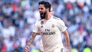 Isco Alarcón festeja un gol con el Real Madrid 