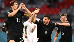 Goretzka celebra anotación con Alemania en la Eurocopa