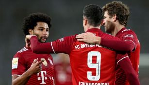 Jugadores del Bayern Munich celebran gol