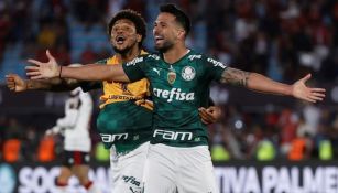 Jugadores de Palmeiras en festejo