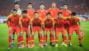 Selección China de futbol previo a un encuentro