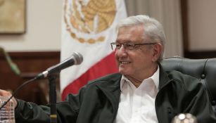 López Obrador durante una reunión 