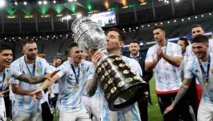 Messi celebrando el título de la Copa América 