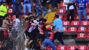 Trifulca en el Estadio Corregidora entre aficionados de Querétaro y Atlas