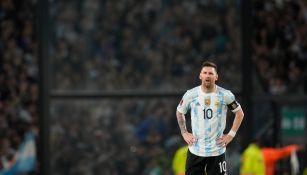 Lio Messi durante el partido vs Venezuela 