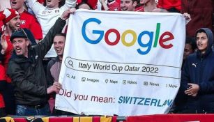 Broma de la afición suiza a Italia