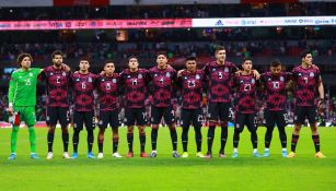 Jugadores de la Selección Mexicana previo al partido ante El Salvador