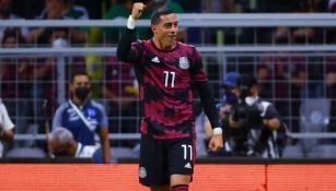 Funes Mori tras anotar gol a favor de la Selección Mexicana