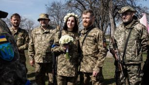 Anastasiia y Viacheslav se casaron en Kiev