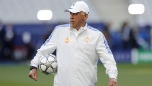 Carlo Ancelloti en entrenamiento con el Real Madrid