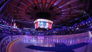 El Madison Square Garden previo al duelo de hockey