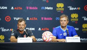 Diego Cocca y Diego Aguirre, entrenadores de Atlas y Cruz Azul