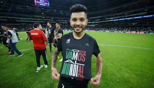 México celebrando su pase a Qatar 2022