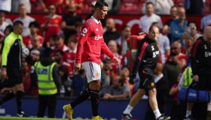 Cristiano Ronaldo tras la derrota del Manchester United