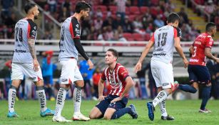 Santi Ormeño tras fallar la jugada clara de gol 