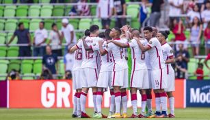 Selección de Qatar previo a un partido