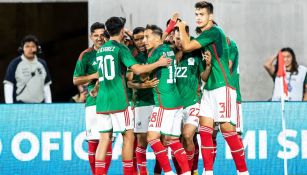Selección Mexicana en celebración de gol 