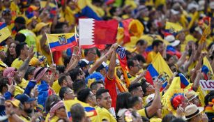 Afición de Ecuador en el partido inaugural
