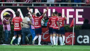 Chivas en la celebración de gol en la Final