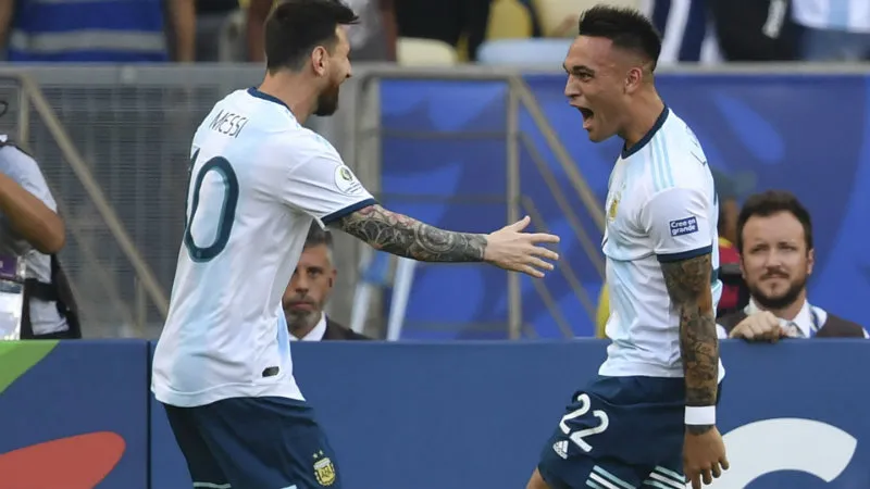 EFE Messi y Lautaro en festejo con Argentina