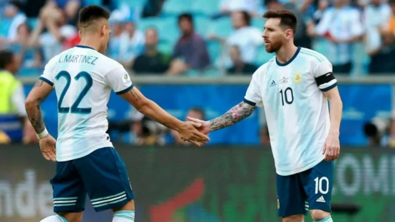 EFE Messi y Lautaro en festejo con Argentina