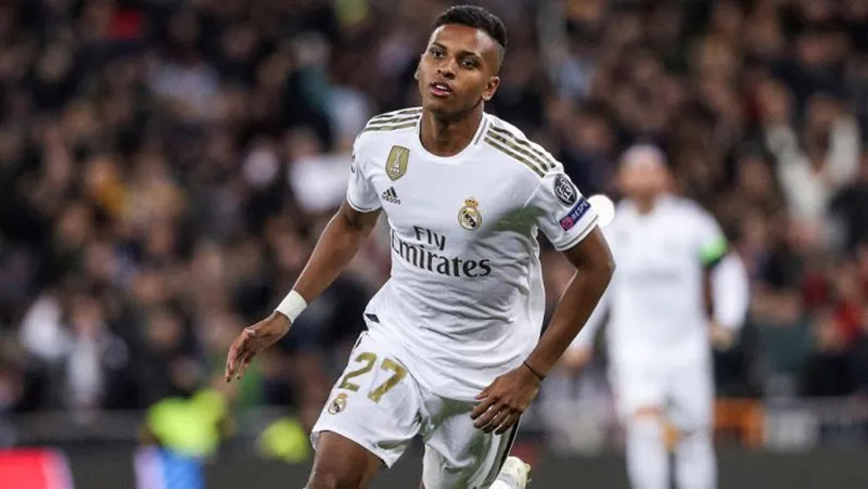 EFE Rodrygo Goes festeja un gol con el Real Madrid