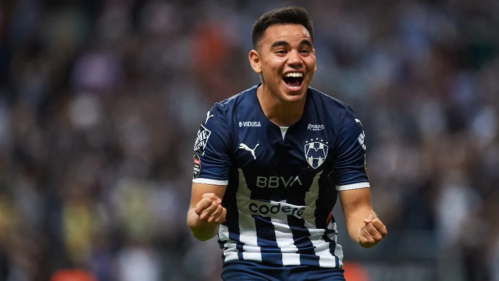 MEXSPORT Carlos Rodríguez festejando gol con Monterrey en la Liga MX
