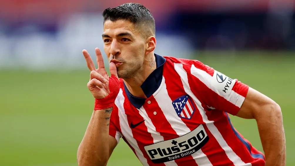 TWITTER | @LUISSUAREZ9 Luis Suárez celebrando gol con el Atlético de Madrid en LaLiga