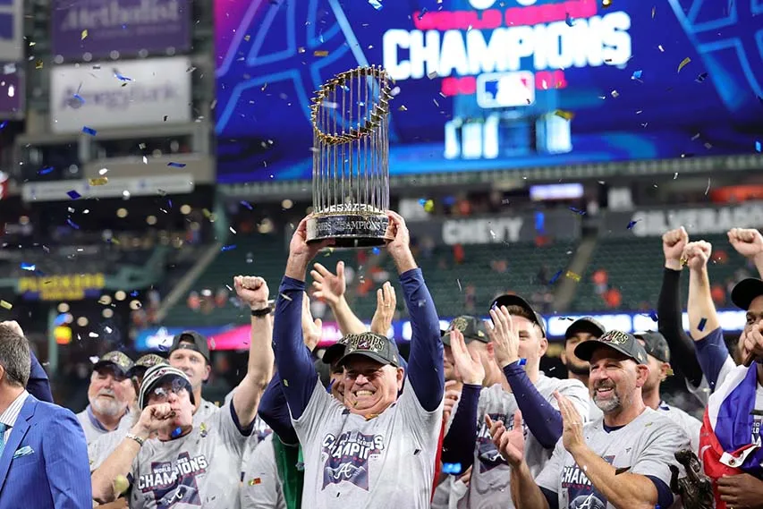 Twitter @LosBravos Los Bravos de Atlanta,campeones de la Serie Mundial