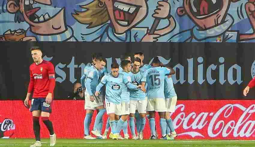 EFE Celta festejando el triunfo