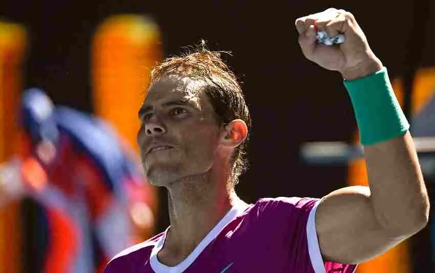 AP Nadal celebrando un triunfo